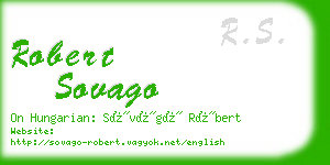 robert sovago business card
